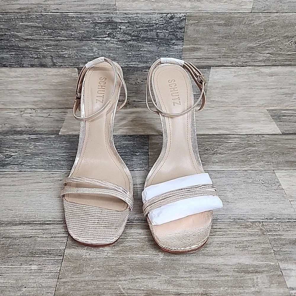 SCHUTZ Altina Leather Sandals Womens Sz 11 B Ankle Strap NEW‎ NWOB